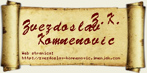 Zvezdoslav Komnenović vizit kartica